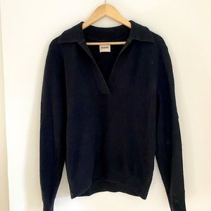 Khaite Cashmere Polo Sweater - size small